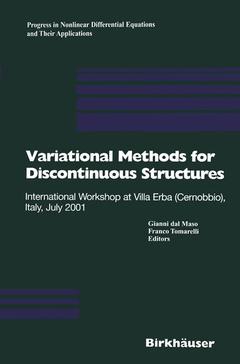 Couverture de l’ouvrage Variational Methods for Discontinuous Structures