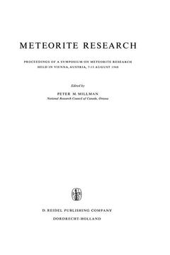 Couverture de l’ouvrage Meteorite Research
