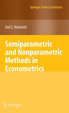 Couverture de l’ouvrage Semiparametric and Nonparametric Methods in Econometrics