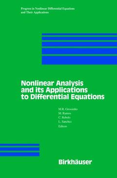 Couverture de l’ouvrage Nonlinear Analysis and its Applications to Differential Equations