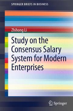 Cover of the book Study on the Consensus Salary System for Modern Enterprises