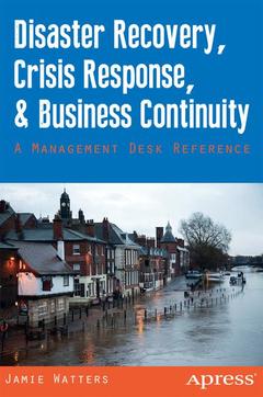 Couverture de l’ouvrage Disaster Recovery, Crisis Response, and Business Continuity