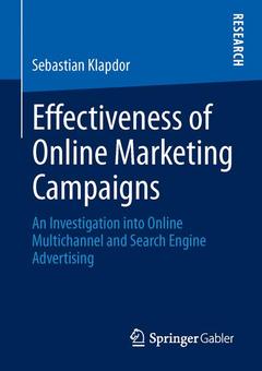 Couverture de l’ouvrage Effectiveness of Online Marketing Campaigns