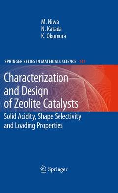 Cover of the book Characterization and Design of Zeolite Catalysts