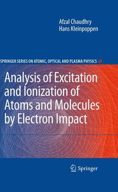Couverture de l’ouvrage Analysis of Excitation and Ionization of Atoms and Molecules by Electron Impact