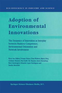 Couverture de l’ouvrage Adoption of Environmental Innovations