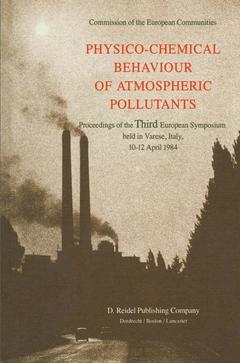Couverture de l’ouvrage Physico-Chemical Behaviour of Atmospheric Pollutants