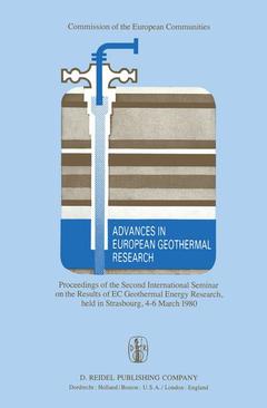 Couverture de l’ouvrage Advances in European Geothermal Research