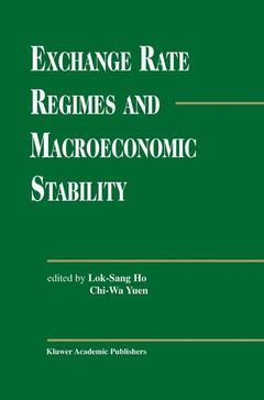 Couverture de l’ouvrage Exchange Rate Regimes and Macroeconomic Stability