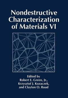 Couverture de l’ouvrage Nondestructive Characterization of Materials VI