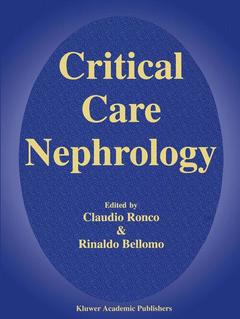 Couverture de l’ouvrage Critical Care Nephrology