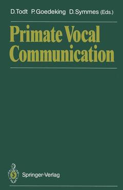 Couverture de l’ouvrage Primate Vocal Communication