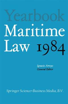 Couverture de l’ouvrage Yearbook Maritime Law