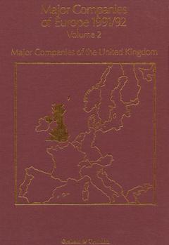 Couverture de l’ouvrage Major Companies of Europe 1991/92