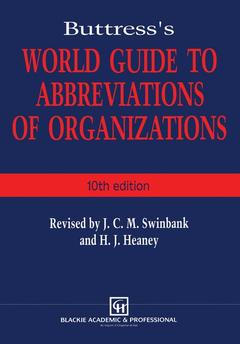 Cover of the book Buttress's World Guide to Abbreviations of Organizations
