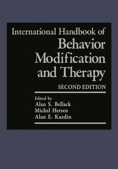 Couverture de l’ouvrage International Handbook of Behavior Modification and Therapy