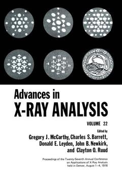 Couverture de l’ouvrage Advances in X-Ray Analysis