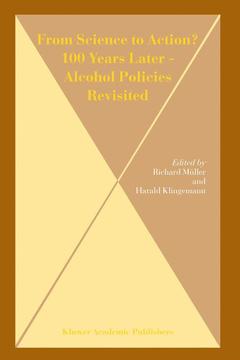 Couverture de l’ouvrage From Science to Action? 100 Years Later - Alcohol Policies Revisited