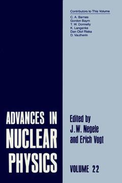 Couverture de l’ouvrage Advances in Nuclear Physics