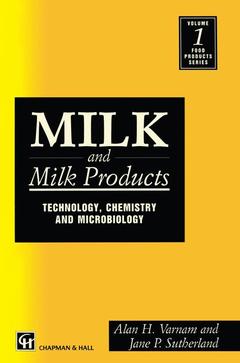 Couverture de l’ouvrage Milk and Milk Products
