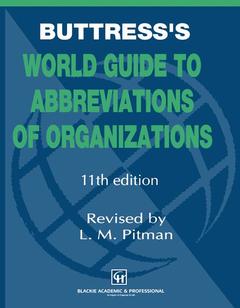 Couverture de l’ouvrage Buttress’s World Guide to Abbreviations of Organizations