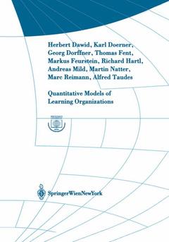 Couverture de l’ouvrage Quantitative Models of Learning Organizations