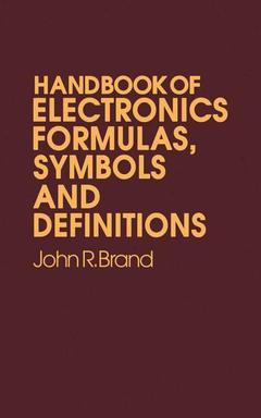 Cover of the book Handbook of Electronic Formulas, Symbols and Definitions