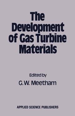 Couverture de l’ouvrage The Development of Gas Turbine Materials