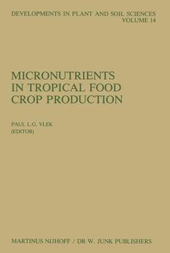 Couverture de l’ouvrage Micronutrients in Tropical Food Crop Production