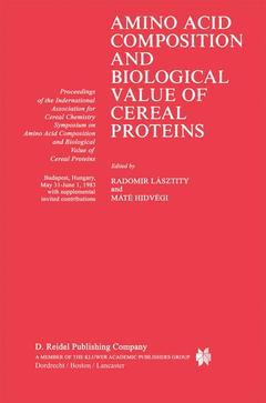 Couverture de l’ouvrage Amino Acid Composition and Biological Value of Cereal Proteins