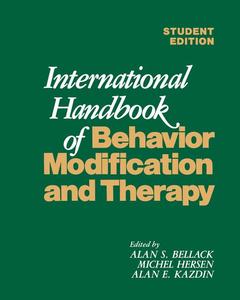 Couverture de l’ouvrage International Handbook of Behavior Modification and Therapy