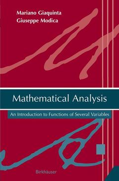Couverture de l’ouvrage Mathematical Analysis
