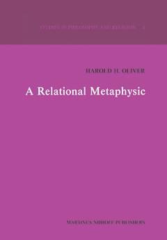 Couverture de l’ouvrage A Relational Metaphysic