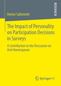 Couverture de l’ouvrage The Impact of Personality on Participation Decisions in Surveys