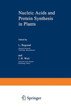 Cover of the book Nucleic Acids and Protein Synthesis in Plants