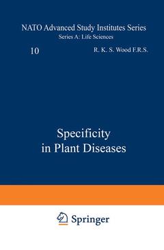 Couverture de l’ouvrage Specificity in Plant Diseases