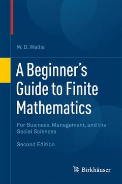 Couverture de l’ouvrage A Beginner's Guide to Finite Mathematics