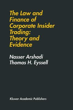 Cover of the book The Law and Finance of Corporate Insider Trading: Theory and Evidence