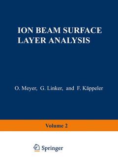 Couverture de l’ouvrage Ion Beam Surface Layer Analysis