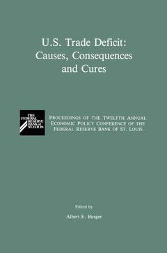 Couverture de l’ouvrage U.S. Trade Deficit: Causes, Consequences, and Cures