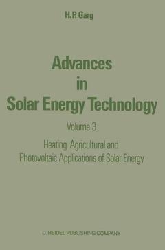 Couverture de l’ouvrage Advances in Solar Energy Technology