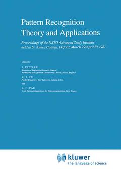 Couverture de l’ouvrage Pattern Recognition Theory and Applications