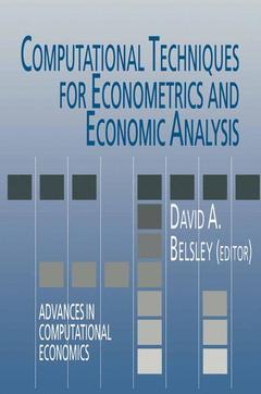 Couverture de l’ouvrage Computational Techniques for Econometrics and Economic Analysis