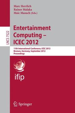 Couverture de l’ouvrage Entertainment Computing - ICEC 2012