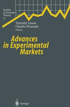 Couverture de l’ouvrage Advances in Experimental Markets