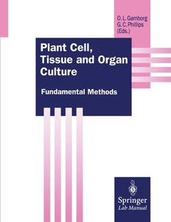 Couverture de l’ouvrage Plant Cell, Tissue and Organ Culture