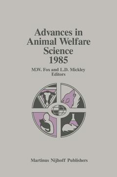 Couverture de l’ouvrage Advances in Animal Welfare Science 1985