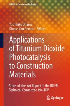 Couverture de l’ouvrage Application of Titanium Dioxide Photocatalysis to Construction Materials