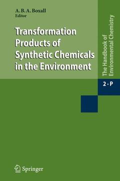 Couverture de l’ouvrage Transformation Products of Synthetic Chemicals in the Environment