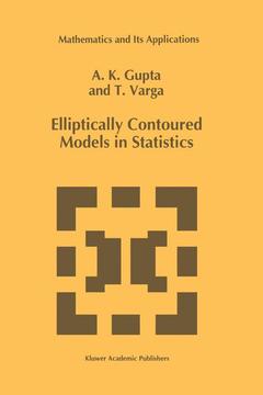 Couverture de l’ouvrage Elliptically Contoured Models in Statistics